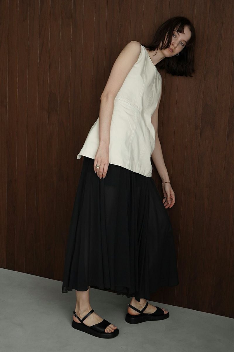 CLANE(クラネ)SHEER SLIT SKIRT シアースリットスカート 14109-6172 -8