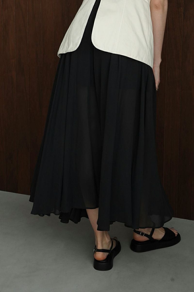 CLANE(クラネ)SHEER SLIT SKIRT シアースリットスカート 14109-6172 -12