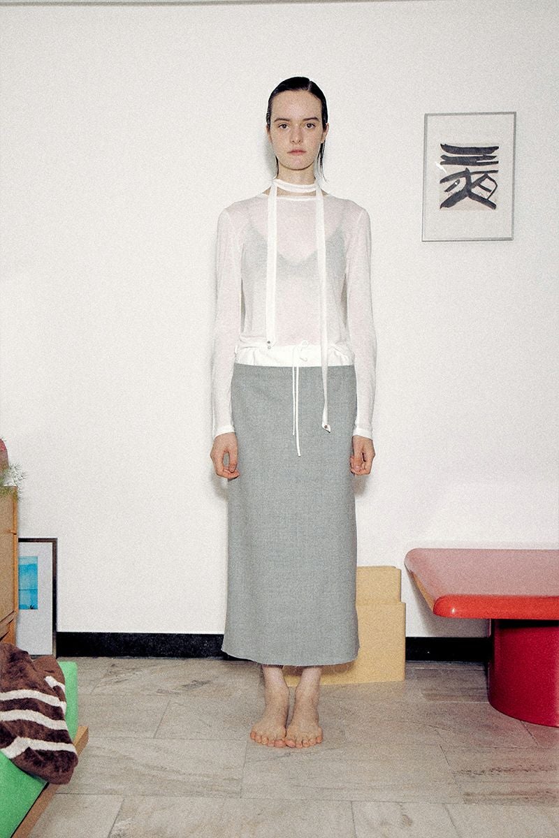 VERSO(ヴェルソ)Scarf Long Sleeve Jersey Top スカーフ長袖ジャージートップ VRS24SSTOP001 -1