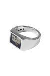 XOLO(ショロ)Signet Ring with Blue Flower シグネットリング ブルーフラワー XOR040 -1