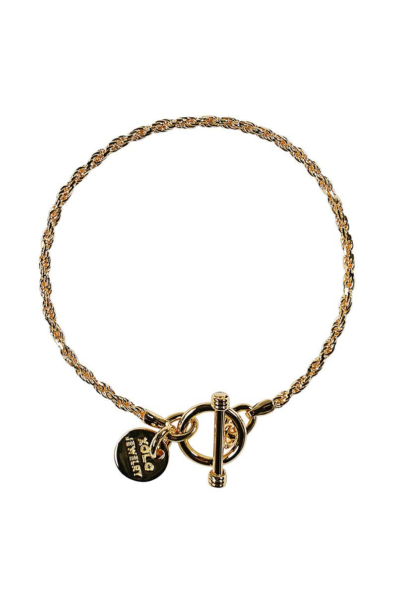 XOLO(ショロ)Twist Link Bracelet 1.5mm 24K coating ツイストリンクブレスレット 24金コーティング XOB096-19AG