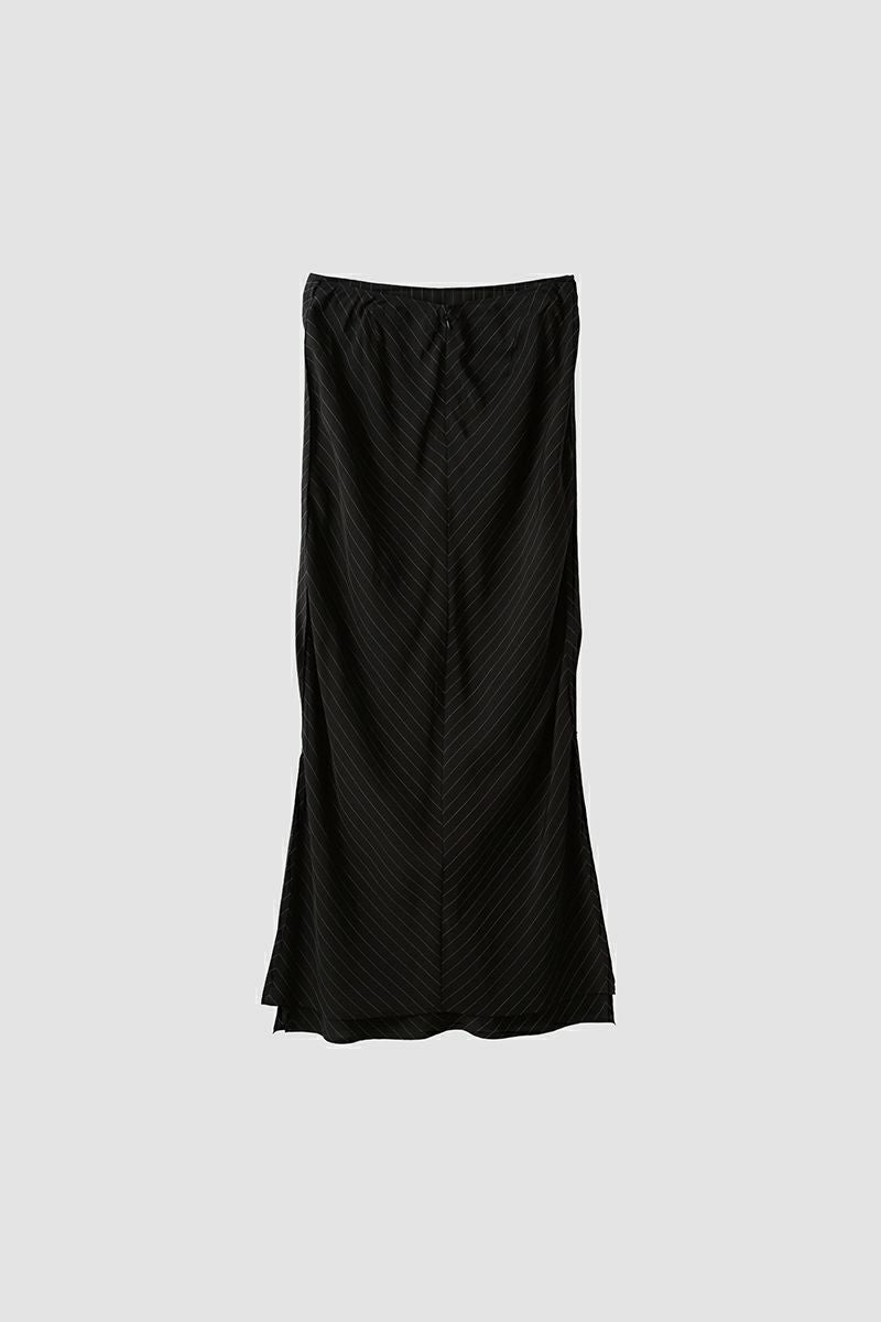 JANE SMITH(ジェーンスミス)WASHED CUPRO STRIPE LONG SKIRT ウォッシュドキュプラストライプ長袖スカート 24SSK-#306L -12