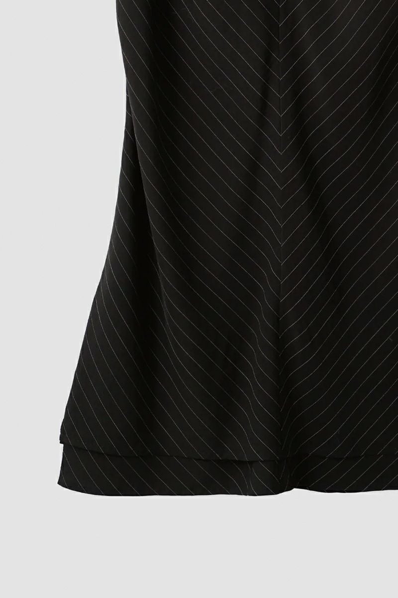 JANE SMITH(ジェーンスミス)WASHED CUPRO STRIPE LONG SKIRT ウォッシュドキュプラストライプ長袖スカート 24SSK-#306L -14