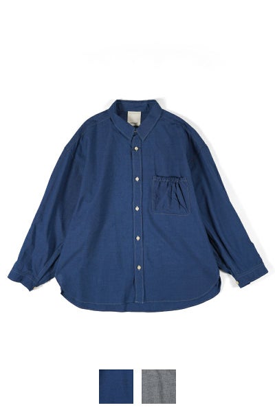 refomed(リフォメッド)WRIST PATCH WIDE SHIRT CHAMBRAY リストパッチワイドシャツ シャンブレー RESH-006