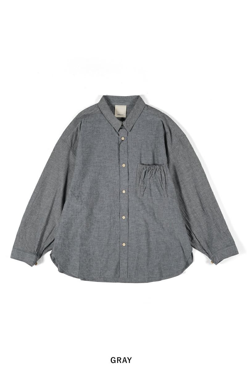 refomed(リフォメッド)WRIST PATCH WIDE SHIRT CHAMBRAY リストパッチワイドシャツ シャンブレー RESH-006 -22