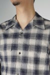 SUGARHILL(シュガーヒル)YAK OMBRE PLAID OPEN COLLAR BLOUSE ヤクオンブレプレイド オープンカラーブラウス 2441000501 -1