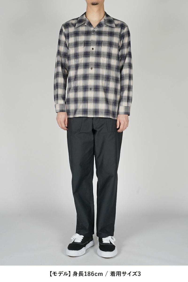 SUGARHILL(シュガーヒル)YAK OMBRE PLAID OPEN COLLAR BLOUSE ヤクオンブレプレイド オープンカラーブラウス 2441000501 -5