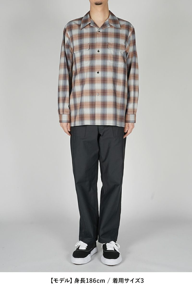 SUGARHILL(シュガーヒル)YAK OMBRE PLAID OPEN COLLAR BLOUSE ヤクオンブレプレイド オープンカラーブラウス 2441000501 -7