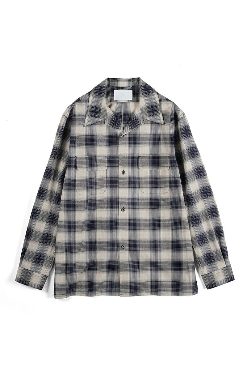 SUGARHILL(シュガーヒル)YAK OMBRE PLAID OPEN COLLAR BLOUSE ヤクオンブレプレイド オープンカラーブラウス 2441000501 -12