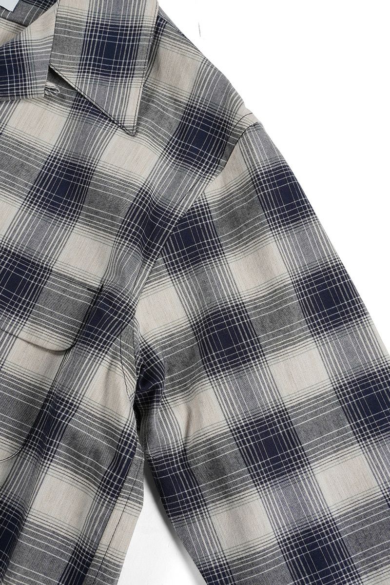 SUGARHILL(シュガーヒル)YAK OMBRE PLAID OPEN COLLAR BLOUSE ヤクオンブレプレイド オープンカラーブラウス 2441000501 -17