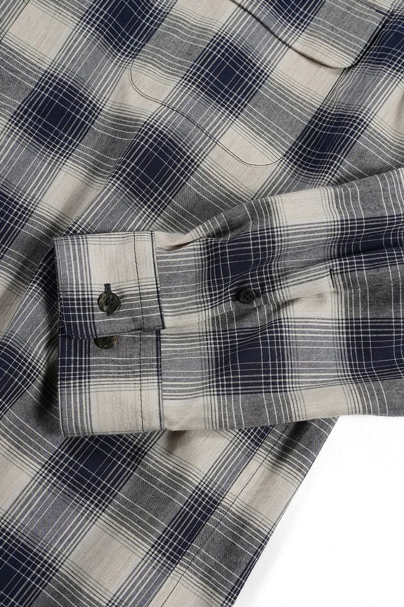 SUGARHILL(シュガーヒル)YAK OMBRE PLAID OPEN COLLAR BLOUSE ヤクオンブレプレイド オープンカラーブラウス 2441000501 -18