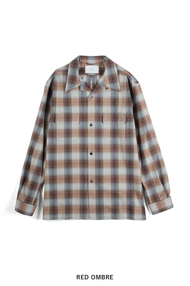SUGARHILL(シュガーヒル)YAK OMBRE PLAID OPEN COLLAR BLOUSE ヤクオンブレプレイド オープンカラーブラウス 2441000501 -19