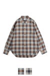 SUGARHILL(シュガーヒル)YAK OMBRE PLAID REGULAR COLLAR BLOUSE ヤクオンブレプレイド レギュラーカラーブラウス 2441000504