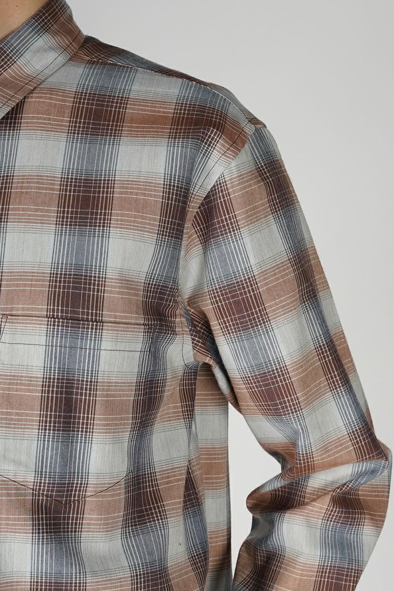 SUGARHILL(シュガーヒル)YAK OMBRE PLAID REGULAR COLLAR BLOUSE ヤクオンブレプレイド レギュラーカラーブラウス 2441000504 -2