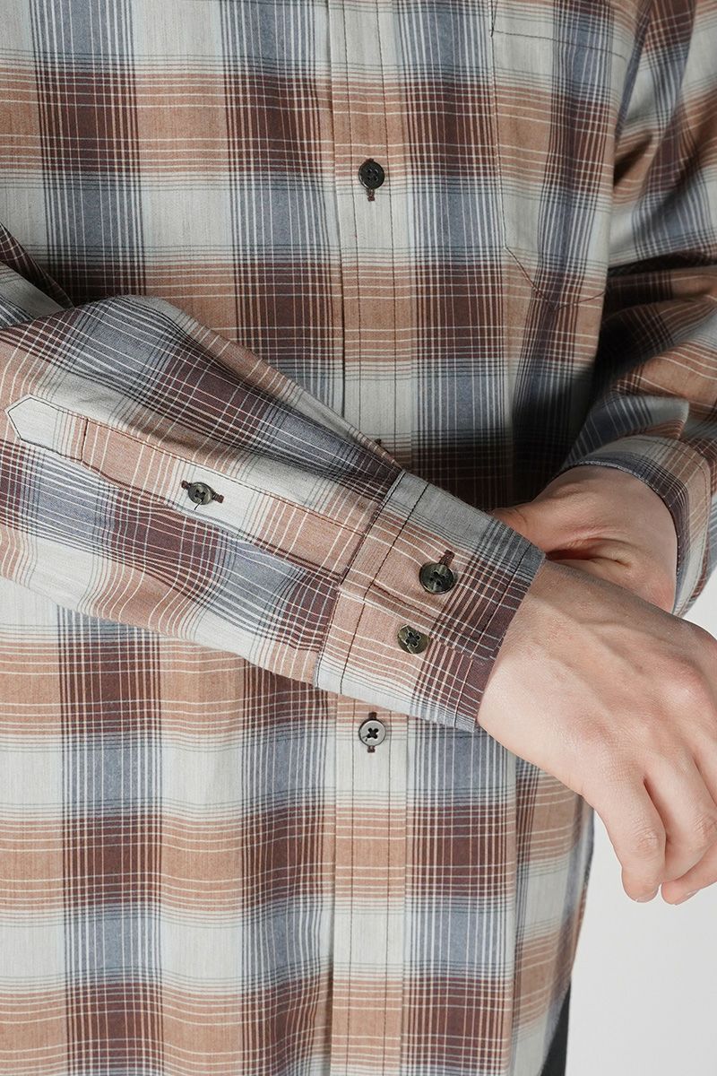 SUGARHILL(シュガーヒル)YAK OMBRE PLAID REGULAR COLLAR BLOUSE ヤクオンブレプレイド レギュラーカラーブラウス 2441000504 -3