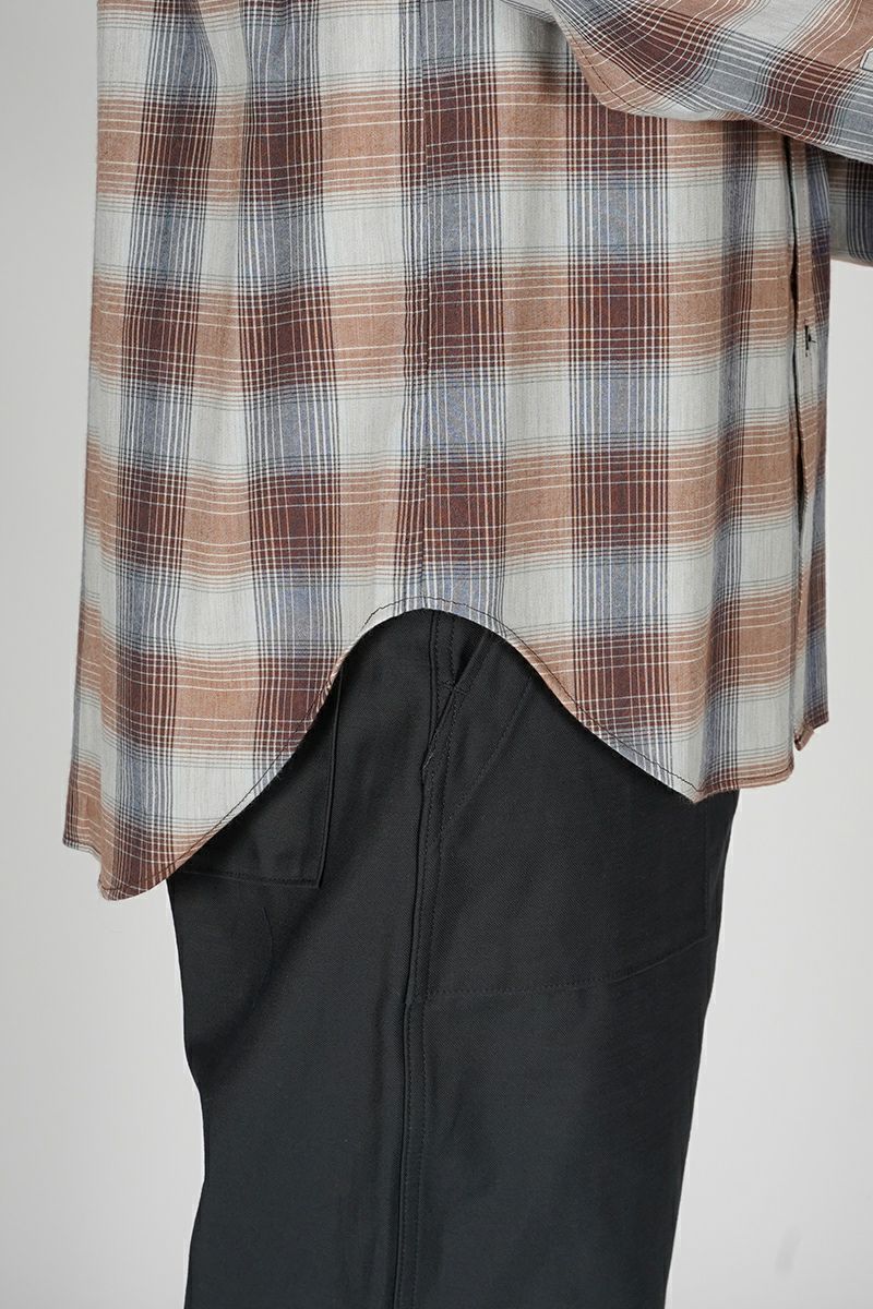 SUGARHILL(シュガーヒル)YAK OMBRE PLAID REGULAR COLLAR BLOUSE ヤクオンブレプレイド レギュラーカラーブラウス 2441000504 -4