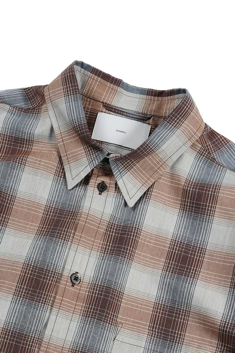 SUGARHILL(シュガーヒル)YAK OMBRE PLAID REGULAR COLLAR BLOUSE ヤクオンブレプレイド レギュラーカラーブラウス 2441000504 -14