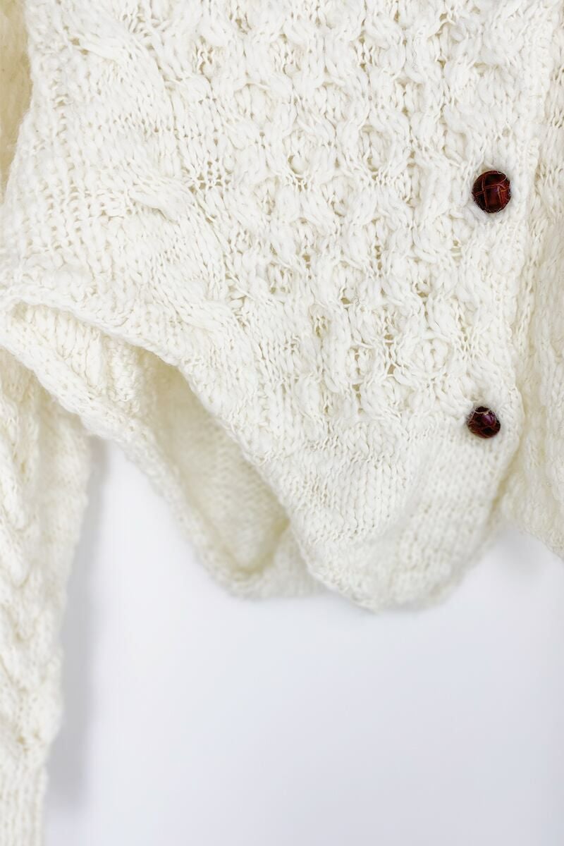 YOHEI OHNO(ヨーヘイオオノ)YOHEI OHNO(ヨーヘイオオノ) leather button acryl knit レザーボタンアクリルニット OH-20A-KN1 OH-20A-KN1 -5