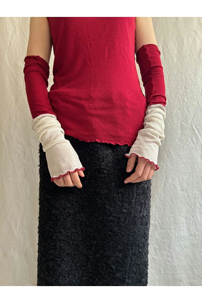 kengo(ケンゴ)tencel wool long arm warmers テンセルウールロングアームウォーマー K23FW-GO1 -11