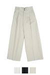 Liyoca(リヨカ)コットンヘビーフレンチ タックワイドパンツ J9307