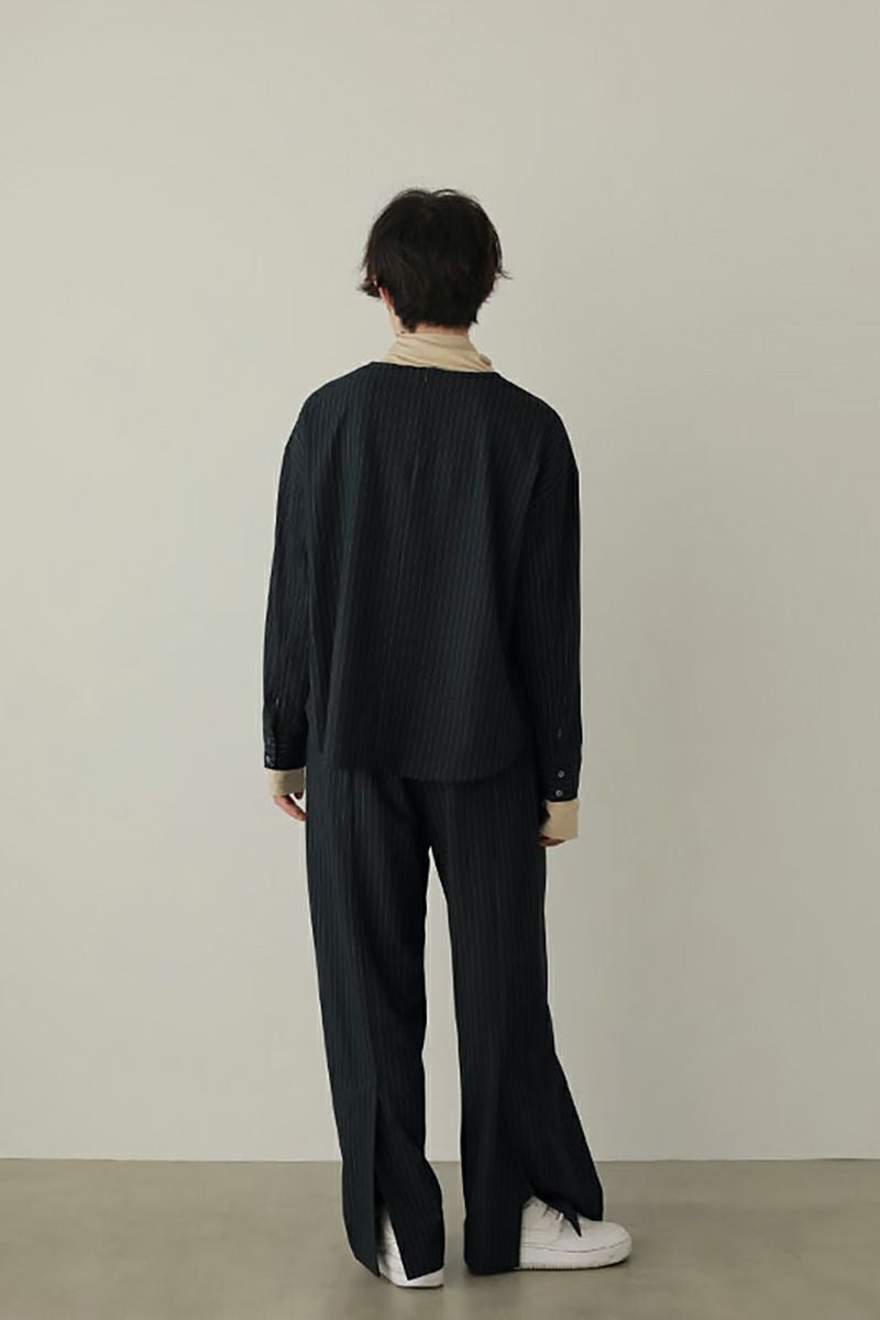 ETRE TOKYO(エトレトウキョウ)セミワイドタックスリットパンツ 1223120042 -2