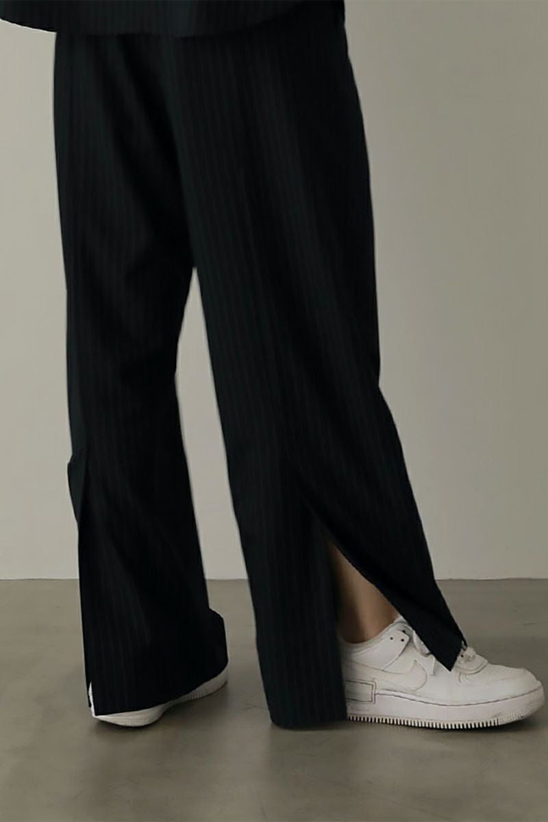 ETRE TOKYO(エトレトウキョウ)セミワイドタックスリットパンツ 1223120042 -4