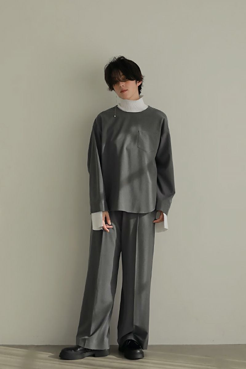 ETRE TOKYO(エトレトウキョウ)セミワイドタックスリットパンツ 1223120042 -6