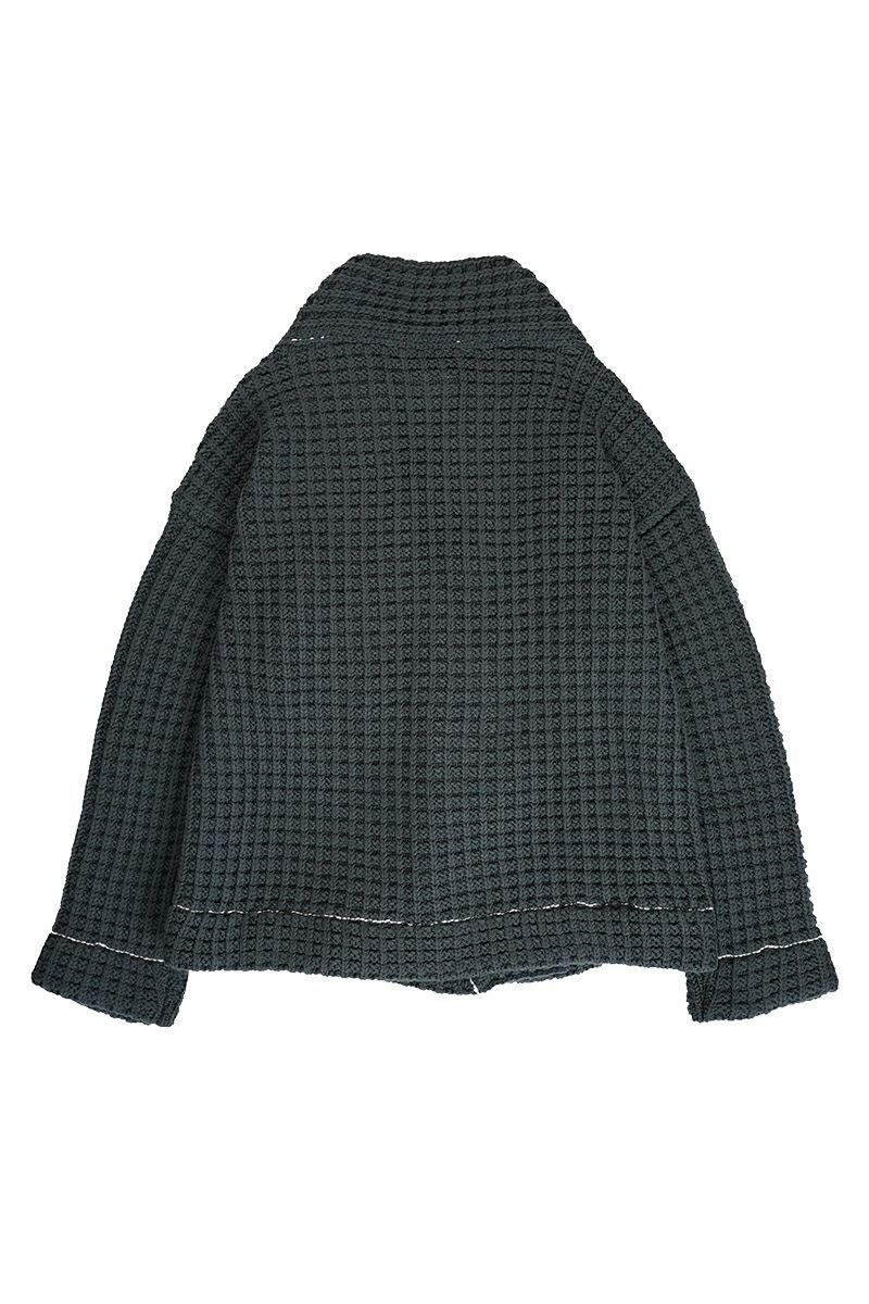 MM6 Maison Margiela(エムエムシックス)ダブルブレスト ワッフルカーディガン S52AM0274S18292 -1