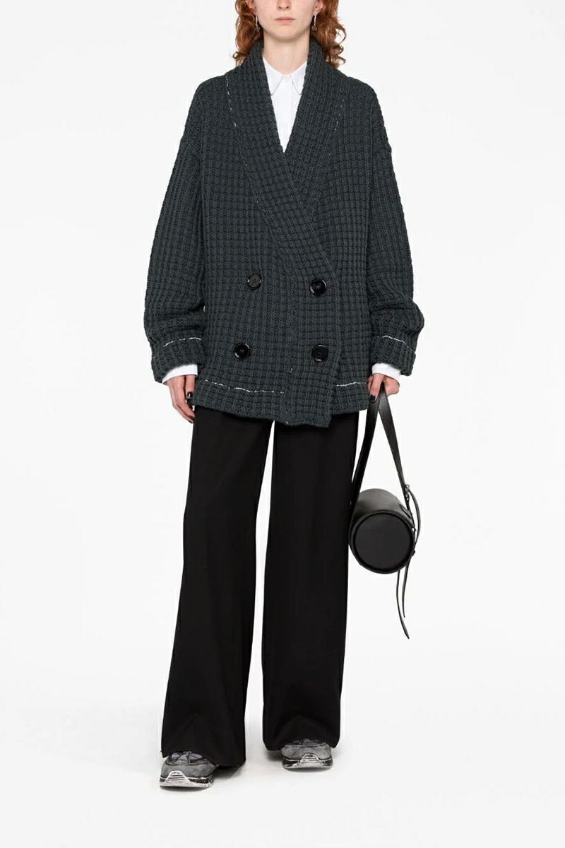 MM6 Maison Margiela(エムエムシックス)ダブルブレスト ワッフルカーディガン S52AM0274S18292 -7