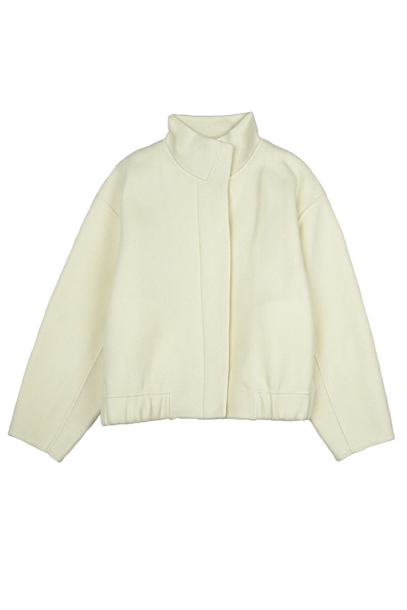 Audrey and John Wadビーバーウールスタンドカラーショートコート H9203 -10