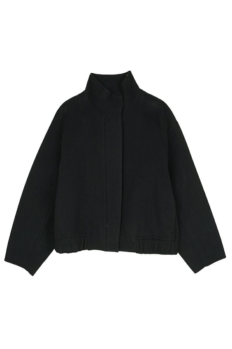 Audrey and John Wadビーバーウールスタンドカラーショートコート H9203 -11