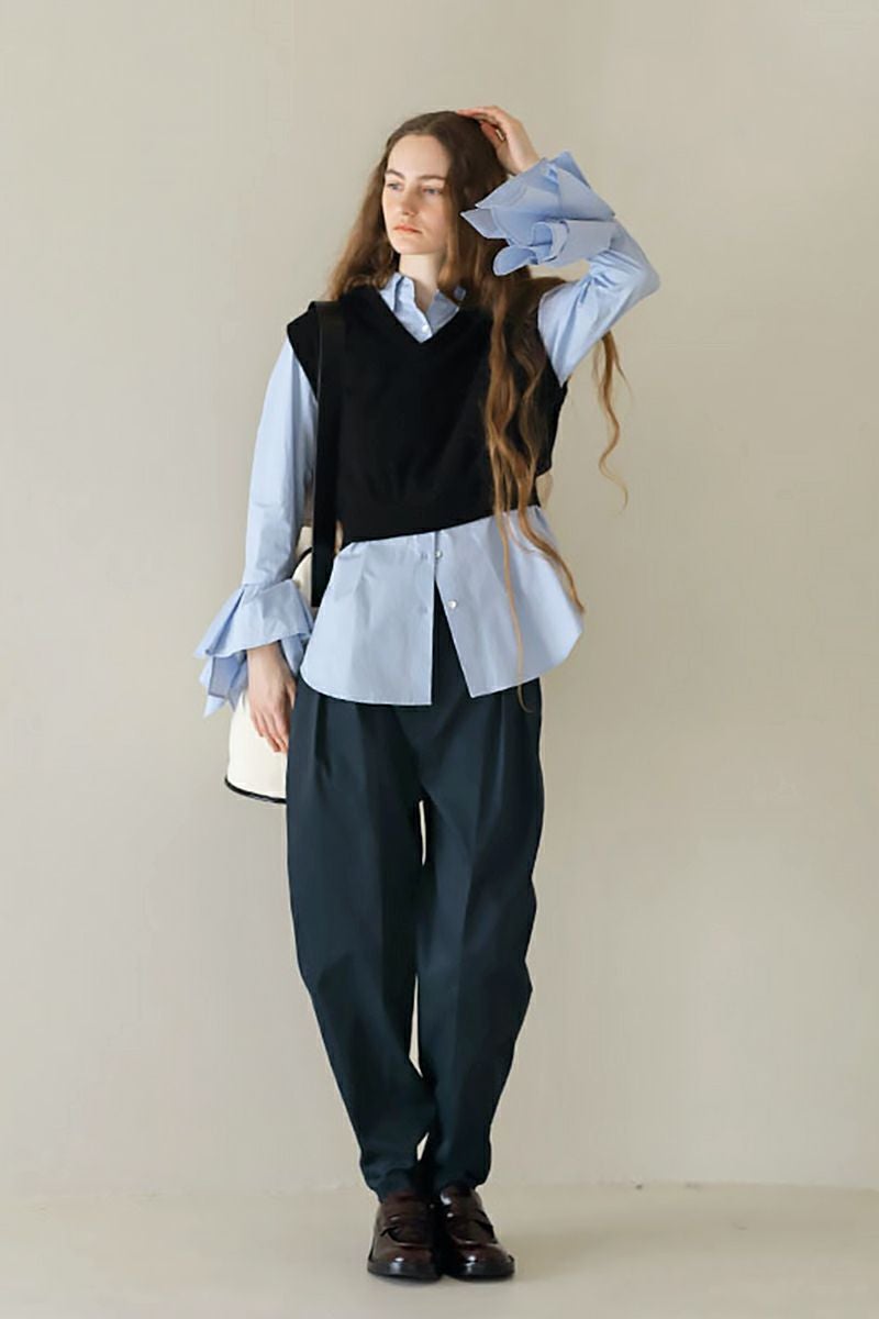 ETRE TOKYO(エトレトウキョウ)ヘムファスナーテーパードパンツ 1224120048 -1