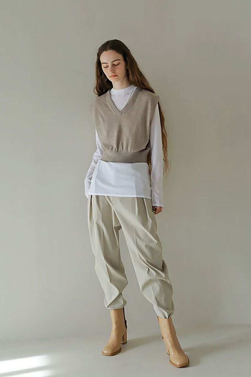 ETRE TOKYO(エトレトウキョウ)ヘムファスナーテーパードパンツ 1224120048 -4