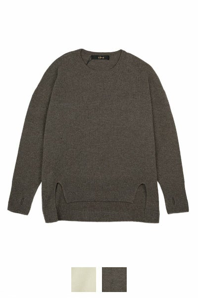 squady(スカディ)ラムズウールホールガーメントクルーネックプルオーバーニット 604-3775