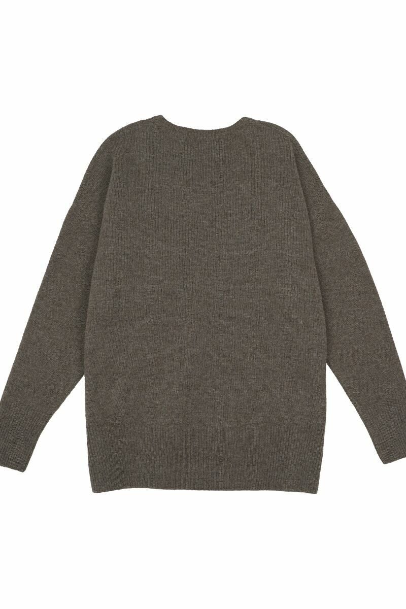 squady(スカディ)ラムズウールホールガーメントクルーネックプルオーバーニット 604-3775 -2