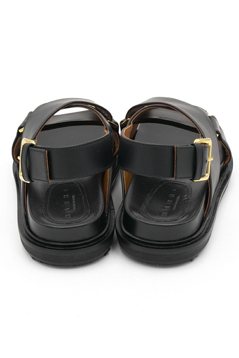 MARNI(マルニ)レザー製クリスクロスサンダル FBMS005201P3614 -3