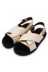MARNI(マルニ)レザー製クリスクロスサンダル FBMS005201P3614 -11