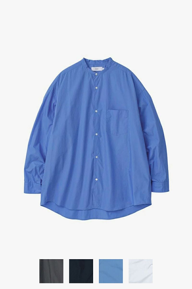 Graphpaper(グラフペーパー)Broad L/S Oversized Band Collar Shirt ブロード長袖オーバーサイズバンドカラーシャツ GM243-50002B