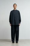 Graphpaper(グラフペーパー)Broad L/S Oversized Band Collar Shirt ブロード長袖オーバーサイズバンドカラーシャツ GM243-50002B -1