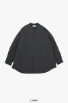 Graphpaper(グラフペーパー)Broad L/S Oversized Band Collar Shirt ブロード長袖オーバーサイズバンドカラーシャツ GM243-50002B -7