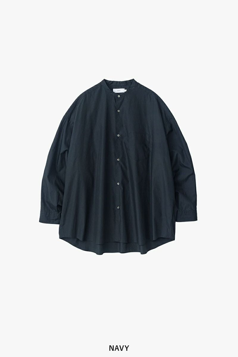 Graphpaper(グラフペーパー)Broad L/S Oversized Band Collar Shirt ブロード長袖オーバーサイズバンドカラーシャツ GM243-50002B -8