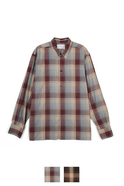 SUGARHILL(シュガーヒル)OMBRE PLAID PANEL POCKET BLOUSE オンブレプレイドパネルポケットブラウス 2411300502