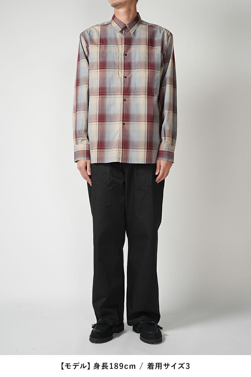 SUGARHILL(シュガーヒル)OMBRE PLAID PANEL POCKET BLOUSE オンブレプレイドパネルポケットブラウス 2411300502 -5