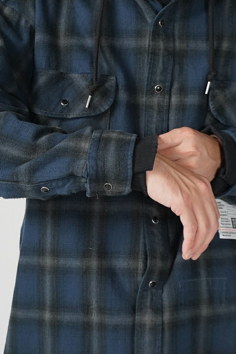 Maison MIHARA YASUHIRO(メゾン ミハラヤスヒロ)SWEAT HOODIE L/S SHIRTS スウェットフーディー長袖シャツ J13SH182 -17