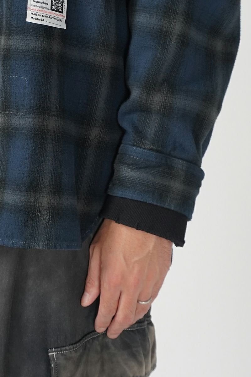 Maison MIHARA YASUHIRO(メゾン ミハラヤスヒロ)SWEAT HOODIE L/S SHIRTS スウェットフーディー長袖シャツ J13SH182 -18