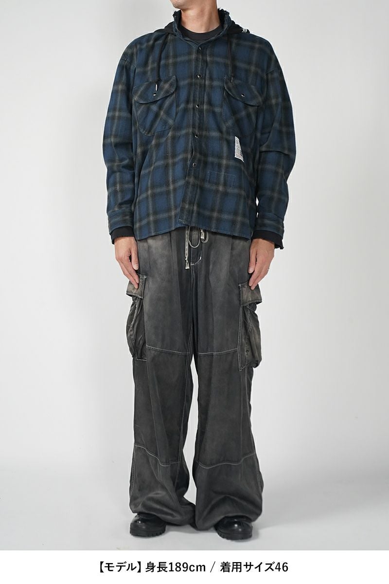 Maison MIHARA YASUHIRO(メゾン ミハラヤスヒロ)SWEAT HOODIE L/S SHIRTS スウェットフーディー長袖シャツ J13SH182 -21