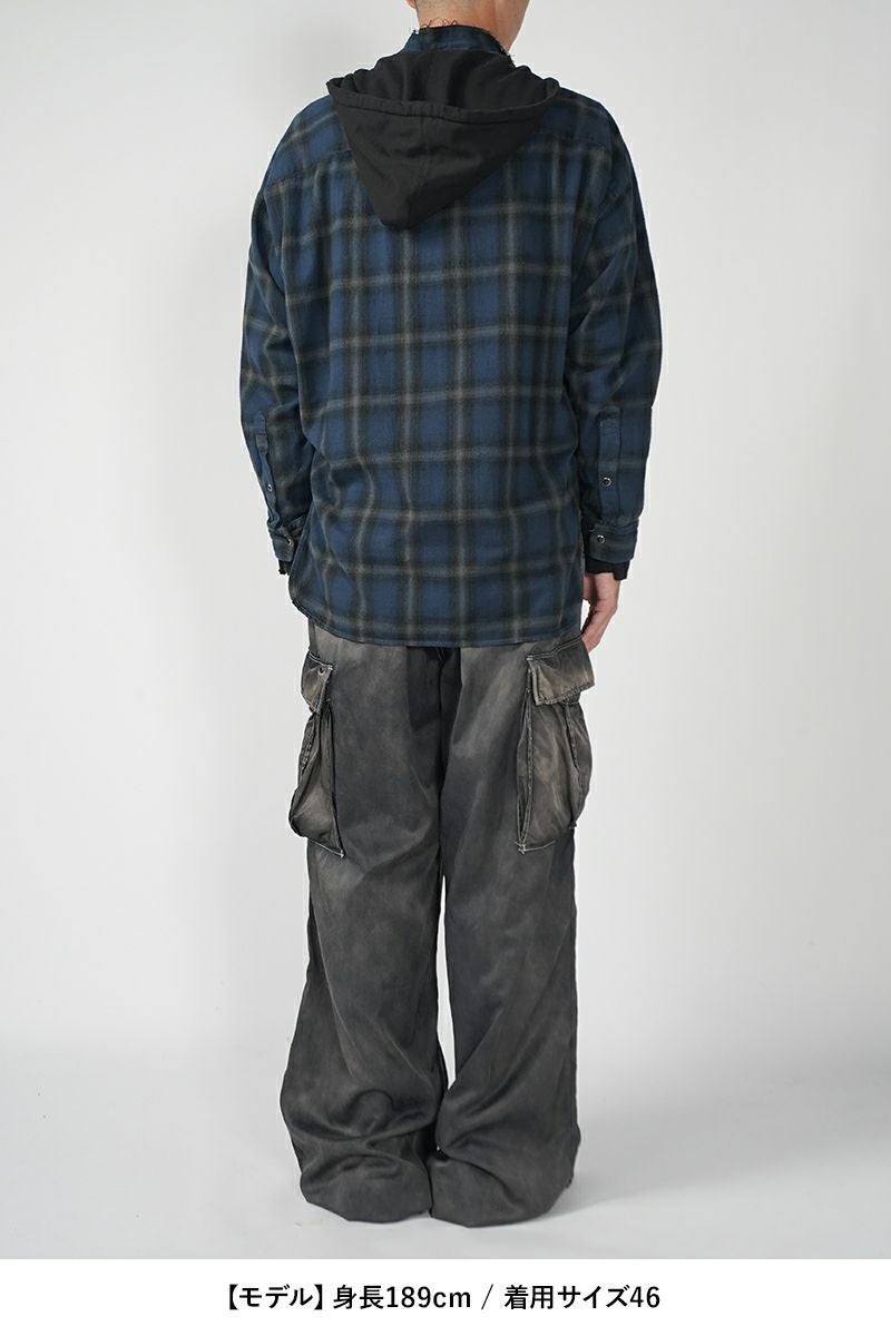 Maison MIHARA YASUHIRO(メゾン ミハラヤスヒロ)SWEAT HOODIE L/S SHIRTS スウェットフーディー長袖シャツ J13SH182 -22