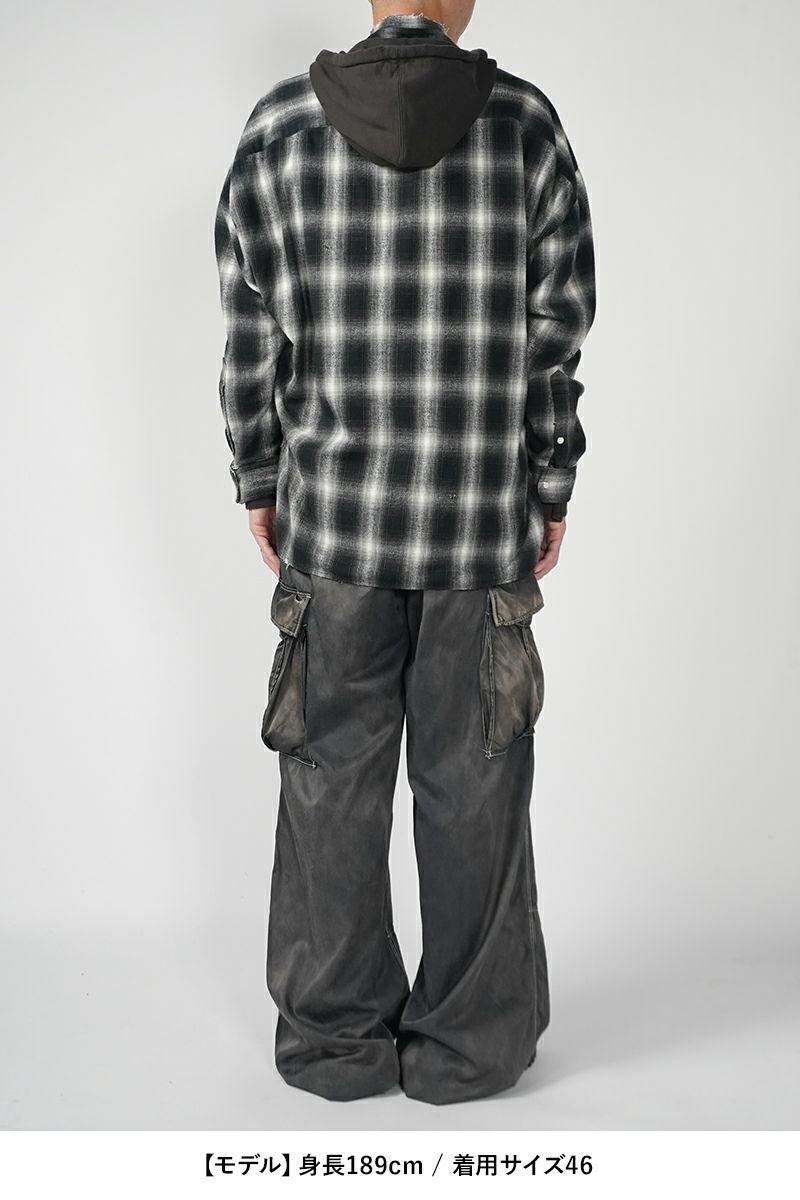 Maison MIHARA YASUHIRO(メゾン ミハラヤスヒロ)SWEAT HOODIE L/S SHIRTS スウェットフーディー長袖シャツ J13SH182 -24