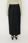 JANE SMITH(ジェーンスミス)WOOL RAYON FRONT OPEN LONG SKIRT ウールレーヨンフロントオープンロングスカート 24SSK-#423L -6