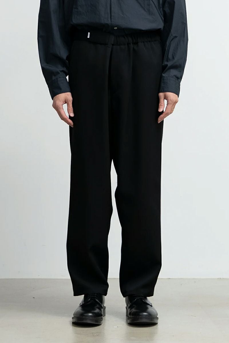 Graphpaper(グラフペーパー)Scale Off Wool Wide Tapered Chef Pants スケールオフウールワイドテーパードシェフパンツ GM243-40172B -4